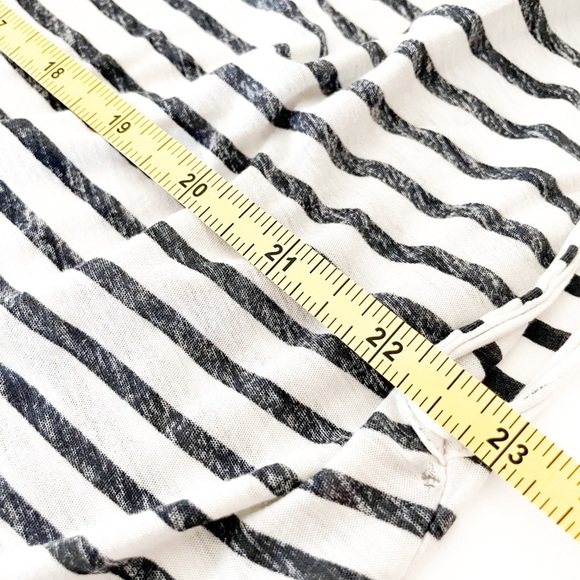 Allsaints Cotton Black And White Striped Sleeveless Top Size 0 Flowy Top - Picture 10 of 12